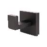 PERCHA NEGRA MATE DE ACERO CON DISEÑO CUADRADO GAMA FAIAL 5,5 X 6 X 5,5 CM