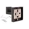 PERCHA NEGRA MATE DE ACERO CON DISEÑO CUADRADO GAMA FAIAL 5,5 X 6 X 5,5 CM