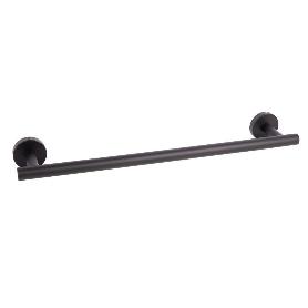 TOALLERO NEGRO MATE DE ACERO CON DISEÑO REDONDO GAMA RIBEIRA 45 X 8 X 5 CM