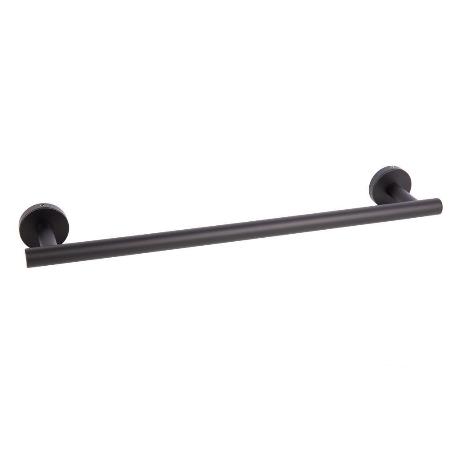TOALLERO NEGRO MATE DE ACERO CON DISEÑO REDONDO GAMA RIBEIRA 45 X 8 X 5 CM
