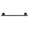 TOALLERO NEGRO MATE DE ACERO CON DISEÑO REDONDO GAMA RIBEIRA 45 X 8 X 5 CM