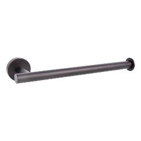 TOALLERO NEGRO MATE DE ACERO CON DISEÑO REDONDO GAMA RIBEIRA 28 X 8 X 5 CM