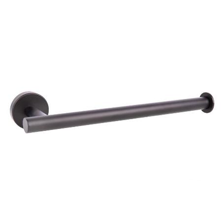 TOALLERO NEGRO MATE DE ACERO CON DISEÑO REDONDO GAMA RIBEIRA 28 X 8 X 5 CM