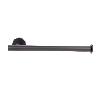 TOALLERO NEGRO MATE DE ACERO CON DISEÑO REDONDO GAMA RIBEIRA 28 X 8 X 5 CM