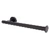 TOALLERO NEGRO MATE DE ACERO CON DISEÑO REDONDO GAMA RIBEIRA 28 X 8 X 5 CM