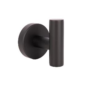 PERCHA NEGRA MATE DE ACERO CON DISEÑO REDONDO GAMA RIBEIRA 5 X 5 X 6 CM