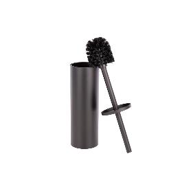 ESCOBILLERO PARA INODORO NEGRO MATE DE ACERO GAMA RIBEIRA 9,1 X 9,1 X 39 CM