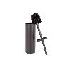 ESCOBILLERO PARA INODORO NEGRO MATE DE ACERO GAMA RIBEIRA 9,1 X 9,1 X 39 CM