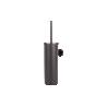 ESCOBILLERO DE PARED PARA INODORO NEGRO MATE DE ACERO GAMA RIBEIRA 9,1 X 12,9 X 39 CM