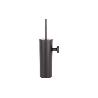 ESCOBILLERO DE PARED PARA INODORO NEGRO MATE DE ACERO GAMA RIBEIRA 9,1 X 12,9 X 39 CM