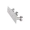 PERCHERO DE PARED DE ACERO INOXIDABLE 304 CON 3 POMOS 15,6 X 2,7 X 2,8 CM