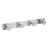 PERCHERO DE PARED DE ACERO INOXIDABLE 304 CON 4 POMOS 21,6 X 2,7 X 2,8 CM