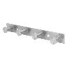 PERCHERO DE PARED DE ACERO INOXIDABLE 304 CON 4 POMOS 21,6 X 2,7 X 2,8 CM