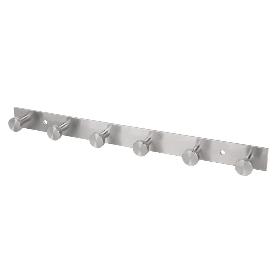 PERCHERO DE PARED DE ACERO INOXIDABLE 304 CON 6 POMOS 33,51 X 2,7 X 2,8 CM