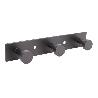 PERCHERO DE PARED NEGRO DE ACERO CON 3 POMOS 15,6 X 2,7 X 2,8 CM