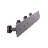 PERCHERO DE PARED NEGRO DE ACERO CON 4 POMOS 21,6 X 2,7 X 2,8 CM