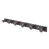 PERCHERO DE PARED NEGRO DE ACERO CON 6 POMOS 33,51 X 2,7 X 2,8 CM