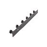 PERCHERO DE PARED NEGRO DE ACERO CON 6 POMOS 33,51 X 2,7 X 2,8 CM