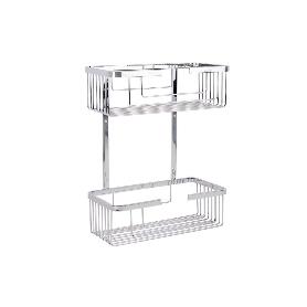 CESTA DE DUCHA PORTAGEL DOBLE DE ACERO INOXIDABLE 304