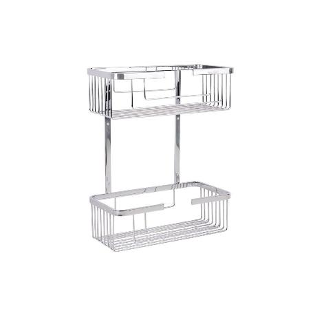 CESTA DE DUCHA PORTAGEL DOBLE DE ACERO INOXIDABLE 304