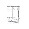 CESTA DE DUCHA PORTAGEL DOBLE DE ACERO INOXIDABLE 304