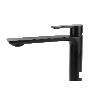 GRIFO ALTO MONOMANDO PARA LAVABO NEGRO MATE MODELO KERCH  25MM