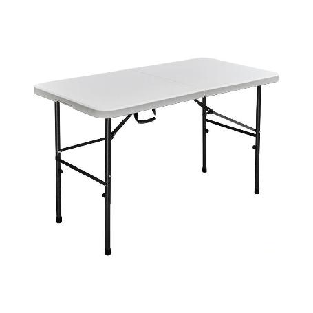 MESA PLEGABLE RECTANGULAR BLANCA 122X60X74 CM
