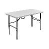 MESA PLEGABLE RECTANGULAR BLANCA 122X60X74 CM