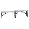 BANCO PLEGABLE RECTANGULAR BLANCO 180X25X43CM