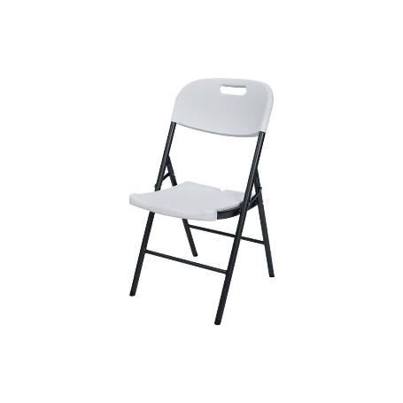 SILLA PLEGABLE BLANCA 46X53X88 CM   CAJA 2 UNID.