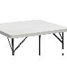 MESA PLEGABLE CUADRADA BLANCA 88X88X74CM