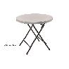 MESA REDONDA PLEGABLE BLANCA 80X80X74CM