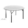 MESA REDONDA PLEGABLE BLANCA 120X74CM