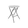 MESA ALTA PLEGABLE BLANCA 80X80X110CM