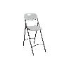 SILLA ALTA PLEGABLE BLANCA  ALTURA ASIENTO 74 CM VENTA UNITARIA