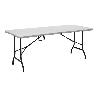 MESA PLEGABLE RECTANGULAR BLANCA CON BLOQUEO DE SEGURIDAD 180X75X72 CM