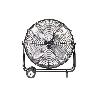 VENTILADOR INDUSTRIAL DE SUELO CON 3 VELOCIDADES Ø60 CM 124 W
