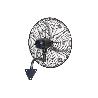 VENTILADOR INDUSTRIAL DE PARED OSCILANTE CON 3 VELOCIDADES Ø65 CM 200 W