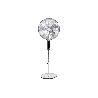 VENTILADOR DE PIE OSCILANTE GRIS METALIZADO OSCILANTE CON 3 VELOCIDADES Y TEMPORIZADOR Ø45 CM 70 W