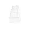 PACK DE 4 CAJAS DE ALMACENAJE TRANSPARENTES 4 L + 8 L + 15 L + 26 L