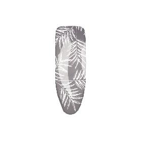 FUNDA ACOLCHADA PARA TABLA DE PLANCHAR 135 X 53 CM RAMAS GRIS BITONAL