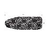 FUNDA ACOLCHADA PARA TABLA DE PLANCHAR 135 X 53 CM ROSAS NEGRAS