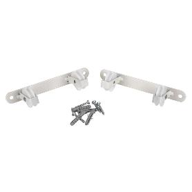 TENDEDERO FIJO DE PARED BLANCO DE DOS PIEZAS CON 2 POLEAS 20 X 6.5 X 2.5 CM
