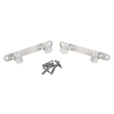 TENDEDERO FIJO DE PARED BLANCO DE DOS PIEZAS CON 2 POLEAS 20 X 6.5 X 2.5 CM