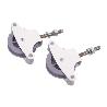 PACK 2 POLEAS PARA TENDEDERO COLOR BLANCO  ROLDANA 4 CM