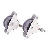 PACK 2 POLEAS PARA TENDEDERO COLOR BLANCO  ROLDANA 4 CM