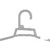 PACK DE 6 PERCHAS GRIS CLARO 38 X 18 CM