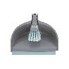 SET DE CEPILLO CON PALA Y BORDE DE GOMA COLOR TURQUESA/GRIS 33 X 23 X 9 CM