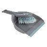 SET DE CEPILLO CON PALA Y BORDE DE GOMA COLOR TURQUESA/GRIS 33 X 23 X 9 CM