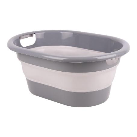 BARREÑO PLEGABLE GRIS/BLANCO 18 L